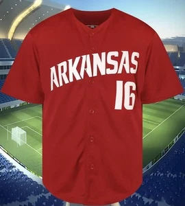 Size S-XXL Adult #16 Andrew Benintendi Baseball Jersey New Arkansas Razorback US - Picture 1 of 7