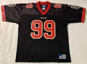 Tampa Bay Buccaneers Warren Sapp #99 Jersey Mens LARGE Adidas NFL Black w/Flaws - Picture 1 of 17
