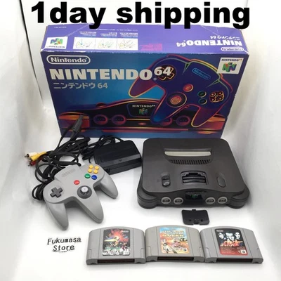 Nintendo 64 Console Black Box Controller N64 Made in Japan Tested - Image 1 of 4
