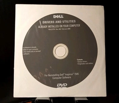 NEW Dell Drivers Diagnostic Utilities CD Dell Inspiron 1545 Reinstall Disk  - Image 1 of 2