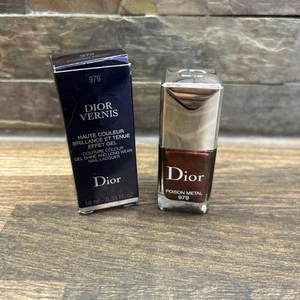 DIOR Nail Polish POISON METAL 979 Burgundy Red LTD Vampy Chic Metallic NOUB FAB! - Picture 1 of 5