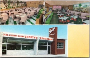 Postal MILWAUKEE, Wisconsin "SHORTY'S RESTAURANT Multi-Vista - Cromo c1950s - Imagen 1 de 2