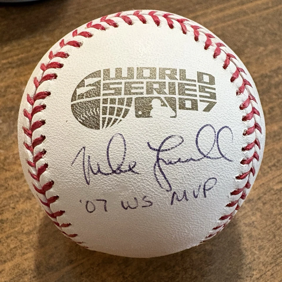 Майк Лоуэлл, Red Sox All Star 3B, с сертификатом подлинности, «07 WS MVP» - Изображение 1 из 4