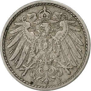 [#135232] Germany, Wilhelm II, 5 Pfennig, 1913, Stuttgart, Copper-nickel, EF - Picture 1 of 2
