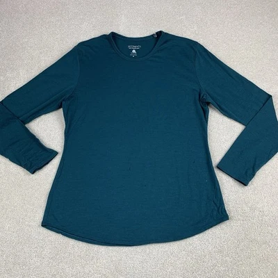 Segments Womens Blue Long Sleeve Merino Wool Crew Neck Top Medium - Image 1 of 4
