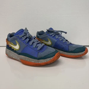Nike Court Borough Mid 2 Kids Youth Sneakers Aquarius Blue Orange 4Y HF4791-407 - Picture 1 of 10