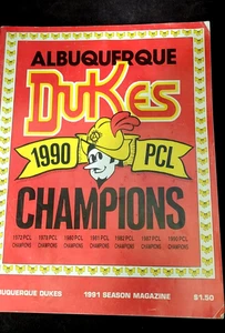 Revista Temporada 1991 Albuquerque Dukes Menores Béisbol 1990 Campeones Firma - Imagen 1 de 7