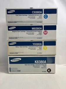 4 New Genuine Samsung MultiXpress C8380 CMYK Toner Cartridges CLX-8380ND - Picture 1 of 6