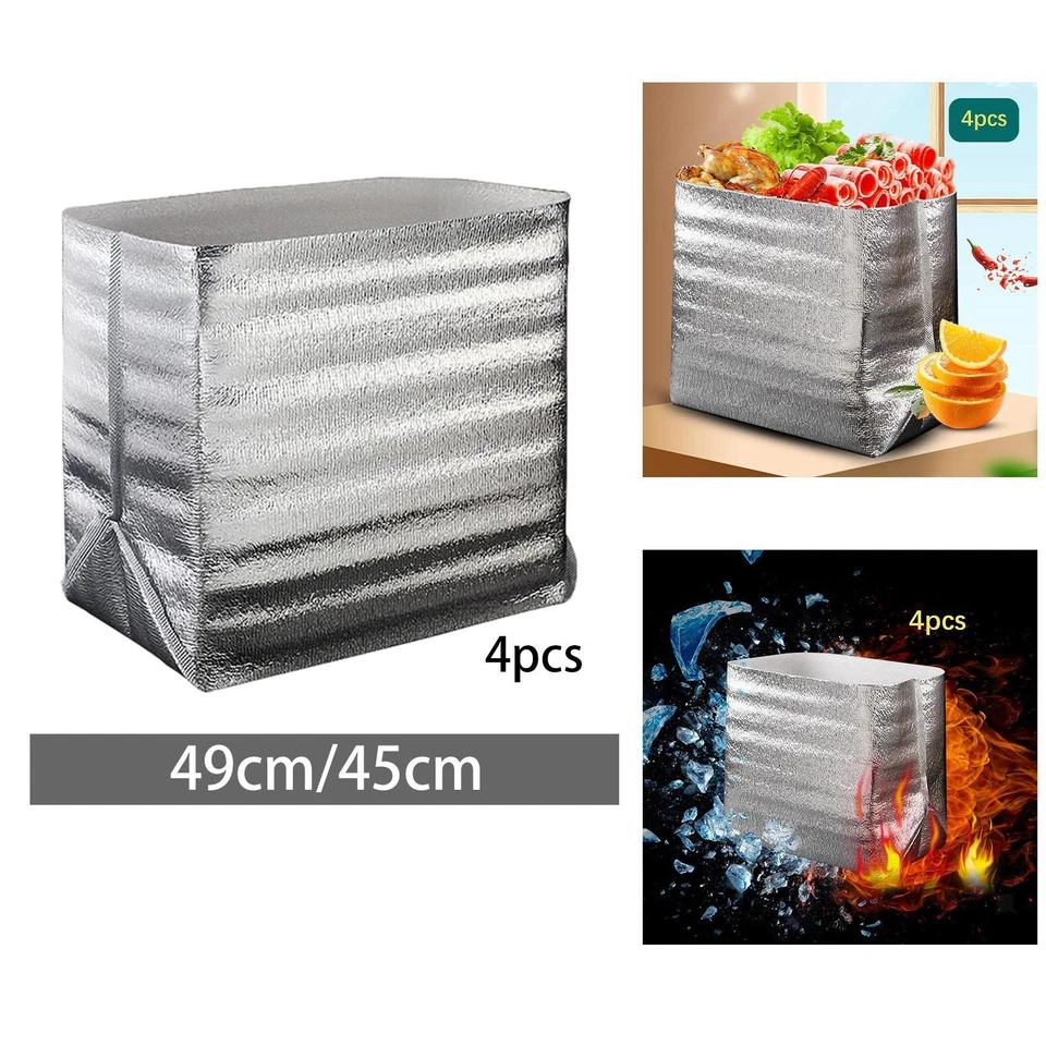 4 pezzi di sacchetti termici isolanti in alluminio per picnic e campeggio - Immagine 1 di 1