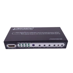 J-Tech Digital HDMI Switch JTD4KAT0301SW 3x1 4K Ultra HD Selector w/ Power Cable - Picture 1 of 6