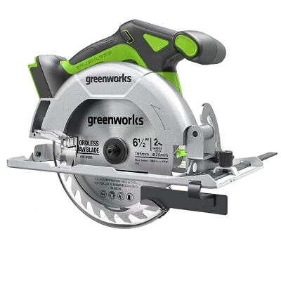 Greenworks 24V 6 1/2 inch Cordless Circular Saw max 4800 RPM - Tool Only - Image 1 of 4