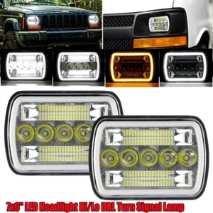 For Dodge Ram W150 W250 W350 D150 D250 D350 7x6" LED Headlight Hi/Lo Beam DRL - Picture 1 of 12