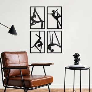 Aerial Silk Wall Art, Aerialist Yoga Wood Decor, Dance Wooden Sign, Acrobatics - Picture 1 of 9