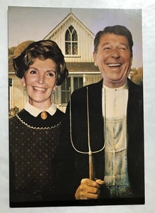 Nancy And Ronald Regan American Gothic, 1981 Postcard (D1) - Picture 1 of 2