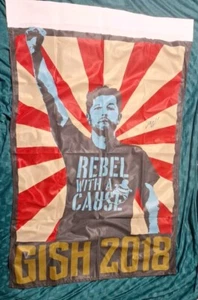 2018 GISH Rebel With A Cause flag signed by Misha Collins GISHWHES - Picture 1 of 2