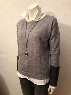BiBA - feiner Pulli/Pullover - mit Wolle - grau - Gr. 36/38 -   "WIE NEU!" - Bild 1 von 4