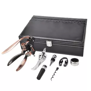 Wine Opener Corkscrew Set 7 PCs Wine Bottle Accessories Kit for Wine Enthusiast - Picture 1 of 7