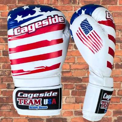 Cageside USA Boxing gloves American Flag 8oz 12oz 14oz 16oz