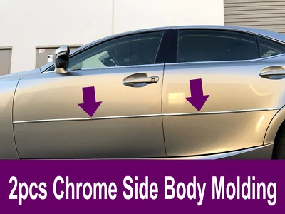 Para vehículo Saab 2000-2011 - Kit de molduras de carrocería lateral cromadas/plateadas de 2 piezas Foto 1 de 4