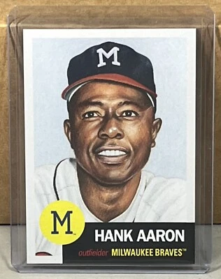 2018 TOPPS LIVING SET #46 HANK AARON MILWAUKEE BRAVES HOF - Image 1 of 2