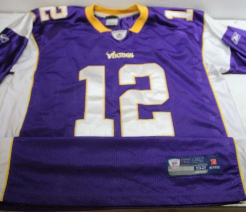 Minnesota Vikings #12 Percy Harvin Authentic Sewn Reebok NFL Jersey Size 52 Cover