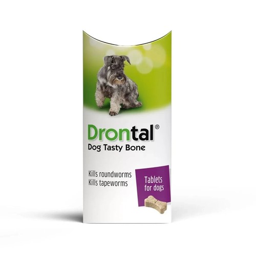 FOUR x Tasty Bone Flavour Dog Wormers 4 x Worming Tablets for Dogs