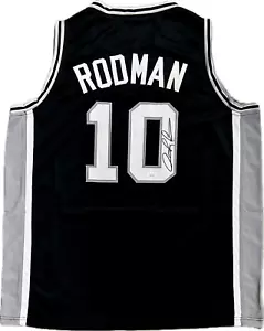 Dennis Rodman Signed Autographed Custom Black/Gray Jersey JSA Authentication - Picture 1 of 3