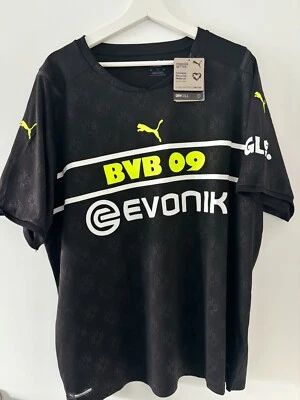 BVB Cup Trikot NEU XXL 21/22 Puma Borussia Dortmund mit Etikett Schwarz Torwart - Bild 1 von 2