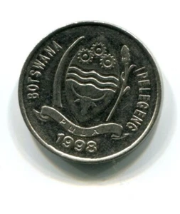 1998 Botswana 10 Thebe Coin (b474-21) - Picture 1 of 2