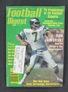 1978 Football Digest NFL October Ron Jaworski Philadelphia Eagles - Picture 1 of 1