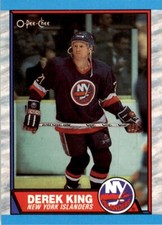 1989-90 O-PEE-CHEE DEREK KING NEW YORK ISLANDERS #6