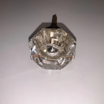 Antigua perilla de puerta de vidrio pesado ovalada grande Russell Erwin - Ver fotos Foto 1 de 4