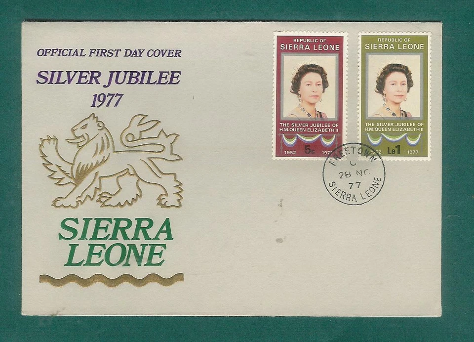 A22  SIERRA LEONE  Silver Jubilee of HRH Queen Elizabeth II  28th Nov 1977 FDC  - Image 1 of 1