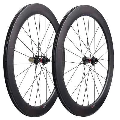 700c Gravel Rennrad Carbon Laufradsatz Center Lock 6 Bolt Nabe Scheibenbremse - Bild 1 von 4