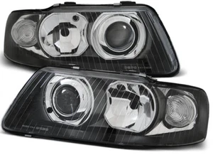Headlights for Audi A3 2000 2001 2002 2003 VR-1098 Headlamp Headlamps Black - Picture 1 of 1