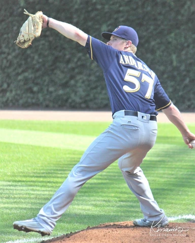 Chase Anderson Milwaukee Brewers Game Orig PhotoArt Pic Var Sizes & Options Cover
