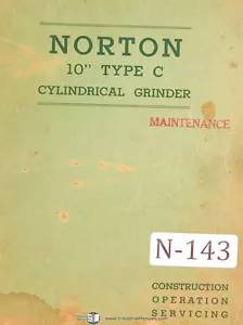 Norton 10" Type C, Cylindrical Grinder Maintenance and Service Manual - Picture 1 of 6