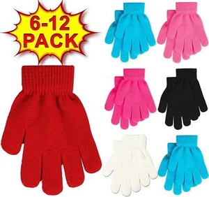 Mädchen magische Handschuhe warm Winter Kinder Jungen Unisex dehnbar Kinder schwarz Handschuhe Menge - Bild 1 von 51