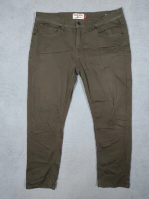 Pantalones chinos Hudson & Barrow NYC caballeros outfitter para hombre talla 36X28 marrón elástico Foto 1 de 4