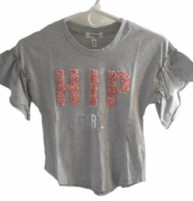 Speechless Girls Shirt Size Medium Youth Gray "Hip Girl" Short Sleeve T-Shirt - Image 1 of 3