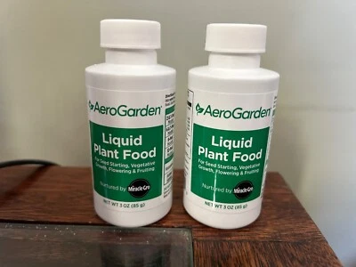 Aerogarden Miracle Grow Liquid Plant Food 2 - 3oz Hydroponic Nutrient Bottles - Image 1 of 2