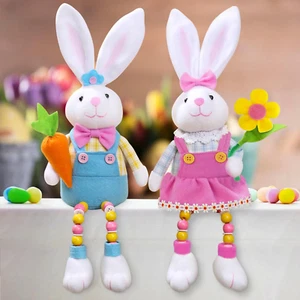 2Pcs Easter Gnomes Decorations,Easter Bunny Gnomes Plush for the Home,Rabbit Gno - Picture 1 of 12