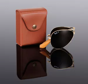 RARE RAY-BAN 22KT GOLD PLATED Folding Aviator Sunglasses RB 3479KQ 001/M7 3025 - Picture 1 of 12