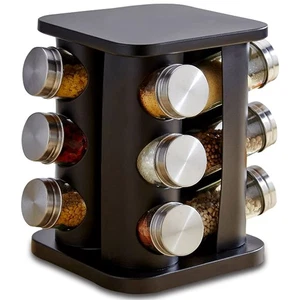 Organizador giratorio para especias con 12 frascos, estante para condimentos de especias de encimera... - Imagen 1 de 7