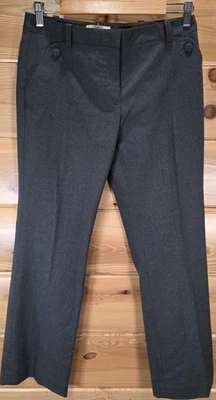 Tory Burch Dress Kane Pants Women Size 2 Gray Ankle Wool Blend NWT MSRP 250$ - Image 1 of 4