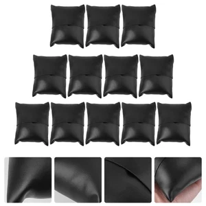 12 PIEZAS Negro PU Pulsera Reloj Almohadas Joyería Exhibidores Soportes - Imagen 1 de 12