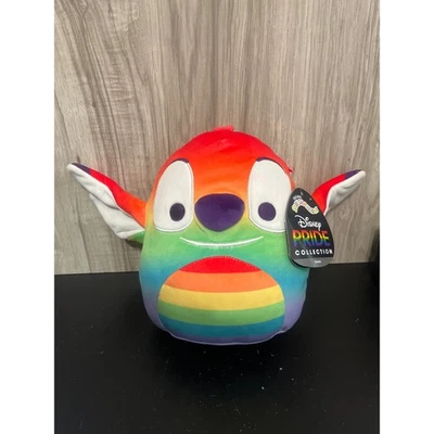 NUEVO Original Squishmallows 9" Disney Lilo & Stitch Pride Collection 2023 Rainbow Foto 1 de 4