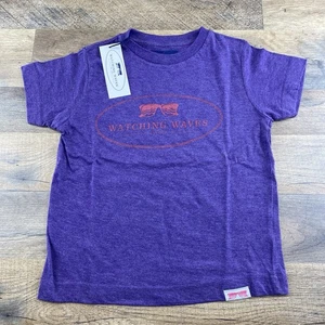 Watching Waves Size Small Youth Purple Tee Shirt Top Private Selection Apparel - Picture 1 of 5