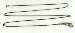 Rolo Link Engraved Sterling Silver 925 Chain Necklace 20" Inches Long 1mm Wide - Picture 1 of 14