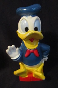 VINTAGE WALT DISNEY PRODUCTIONS 11" DONALD DUCK BANK HARD PLASTIC - Picture 1 of 6